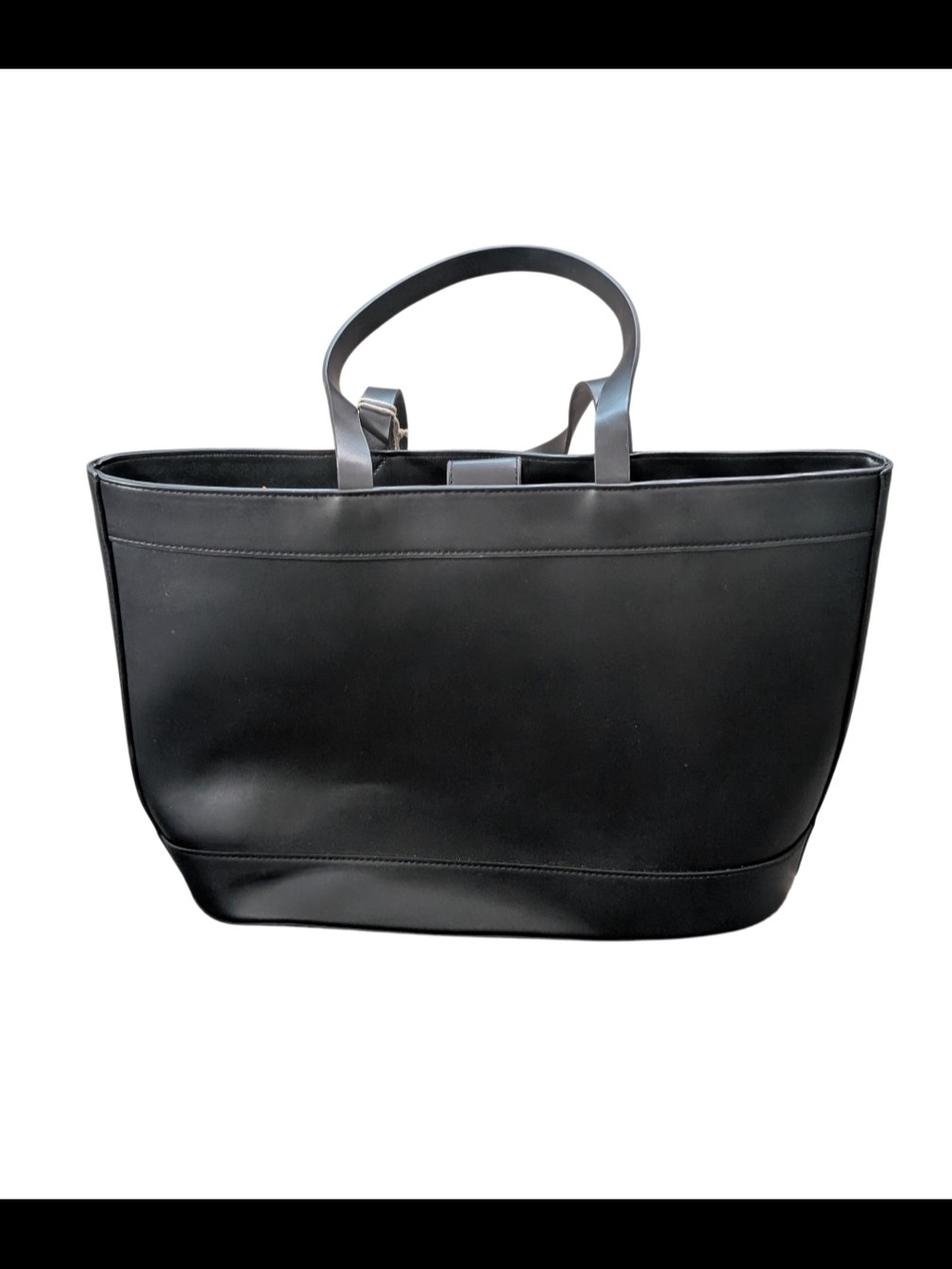 A New Day Black Woven-Overlay Tote Bag MSRP $40 - Picture 4 of 8
